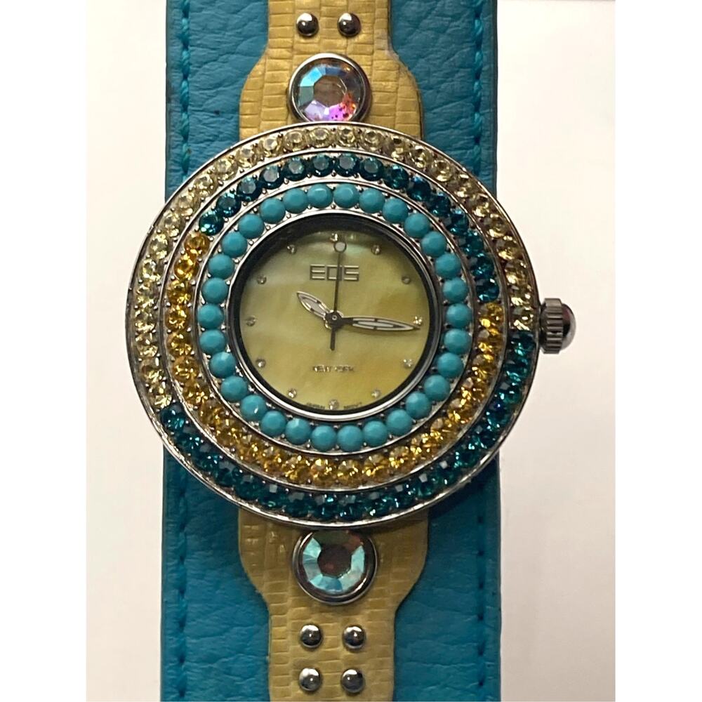 Beautiful EOS New York Womens Watch 43mm Leather Adjustable Band - Fresh battery - Picture 3 of 13